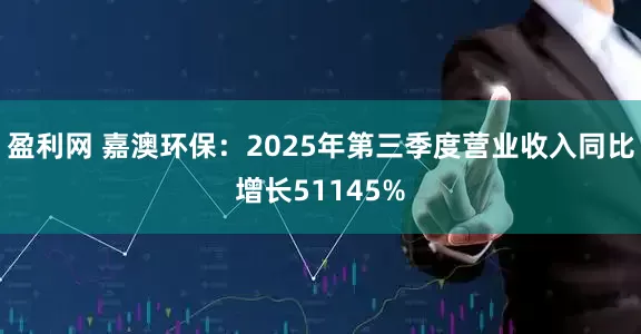 盈利网 嘉澳环保：2025年第三季度营业收入同比增长51145%